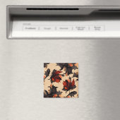 Barockes Ahornblätter-Muster Magnet (In Situ (Geschirrspüler))