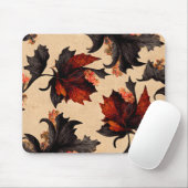 Barockes Ahornblätter-Muster Mousepad (Mit Mouse)