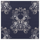 Barockes Artmarinemit blumenmuster Stoff (Nahaufnahme)