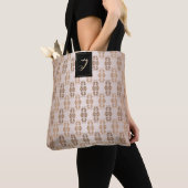 Barockes Artmit blumenmuster. Monogramm Tasche (Von Nahem)