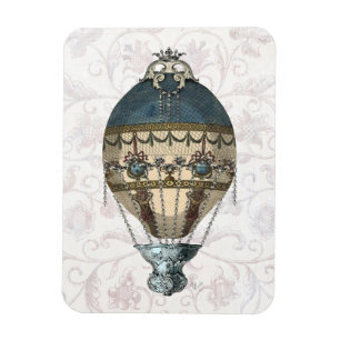 Barockes Ballon-Blau u. Creme Magnet