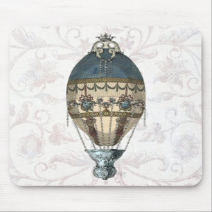 Barockes Ballon-Blau u. Creme Mousepad