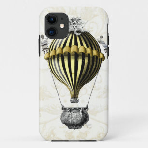 Barockes Ballon-Schwarz-Gelb Case-Mate iPhone Hülle