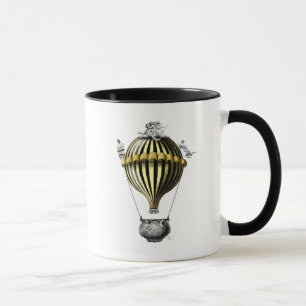 Barockes Ballon-Schwarz-Gelb Tasse