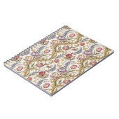 Barockes Blumen-Damaskus-Designmuster in aufwendig Notizblock (Linke Seite)