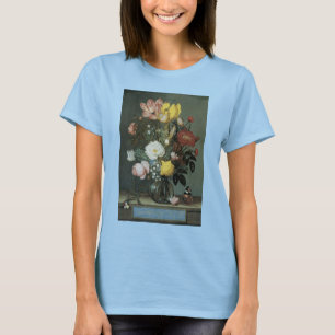 Barockes Blumenbouquet in Glasvase T-Shirt