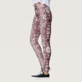 barockes Blumenmuster Leggings (Links)