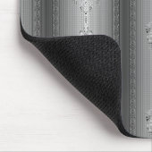 Barockes Blumenmuster mit grauer Umrandung Mousepad (Ecke)