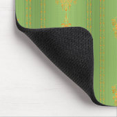 Barockes Blumenmuster mit Rand Mousepad (Ecke)
