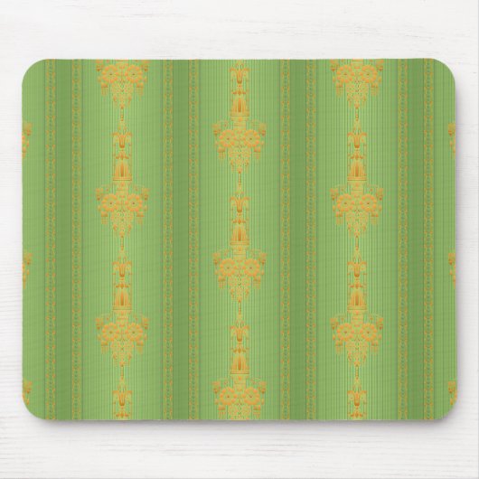 Barockes Blumenmuster mit Rand Mousepad (Vorne)
