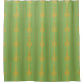 Barockes Blumenmuster mit Rand V2020 Duschvorhang (Vorderseite)