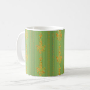 Barockes Blumenmuster mit Umrandung Kaffeetasse