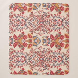 Barockes florales Vintage-Wanddesign Sherpadecke