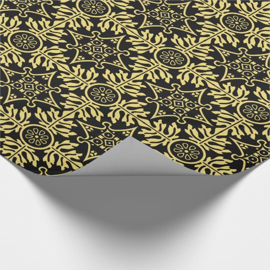 Barockes geometrisches Designer-Packpapier Geschenkpapier (Ecke)