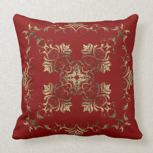 Barockes goldenes Element. Kissen