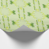 Barockes grünes Limones Geschenkpapier (Ecke)