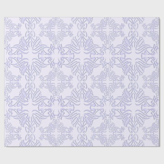 barockes mit Blumenmuster Geschenkpapier (Flach)