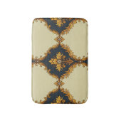 "Barockes Ornament-Muster in Gold und Schwarz" Badematte (Vorderseite Vertikal)