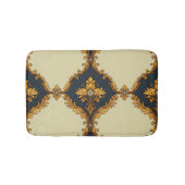 "Barockes Ornament-Muster in Gold und Schwarz" Badematte (Vorderseite)