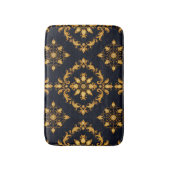"Barockes Ornament-Muster in Gold und Schwarz" Badematte (Vorderseite Vertikal)