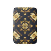 "Barockes Ornament-Muster in Gold und Schwarz" Dec Badematte (Vorderseite Vertikal)