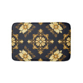 "Barockes Ornament-Muster in Gold und Schwarz" Dec Badematte (Vorderseite)