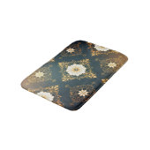 "Barockes Ornament-Muster in Gold und Schwarz" Dec Badematte (Schrägansicht)