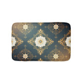 "Barockes Ornament-Muster in Gold und Schwarz" Dec Badematte (Vorderseite)