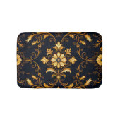 "Barockes Ornament-Muster in Gold und Schwarz" Dec Badematte (Vorderseite)