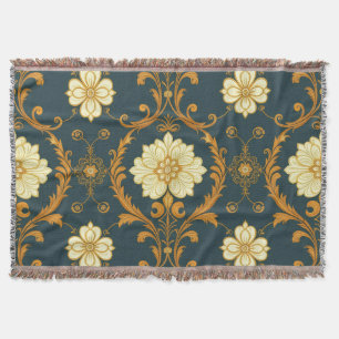 "Barockes Ornament-Muster in Gold und Schwarz" Dec Decke
