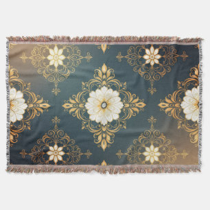 "Barockes Ornament-Muster in Gold und Schwarz" Dec Decke