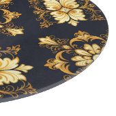"Barockes Ornament-Muster in Gold und Schwarz" Dec Schneidebrett (Ecke)