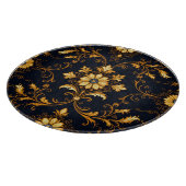 "Barockes Ornament-Muster in Gold und Schwarz" Dec Schneidebrett (Ecke)
