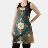 "Barockes Ornament-Muster in Gold und Schwarz" Dec Schürze (InSitu)