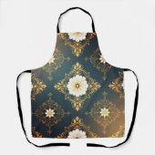 "Barockes Ornament-Muster in Gold und Schwarz" Dec Schürze (Vorderseite)