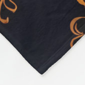 "Barockes Ornament-Muster in Gold und Schwarz" Fleecedecke (Ecke)