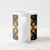 "Barockes Ornament-Muster in Gold und Schwarz" Jumbo-Tasse (Rückseite)