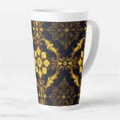 "Barockes Ornament-Muster in Gold und Schwarz" Milchtasse (Rechte Ecke)