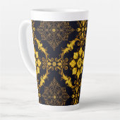 "Barockes Ornament-Muster in Gold und Schwarz" Milchtasse (Linke Ecke)