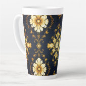 "Barockes Ornament-Muster in Gold und Schwarz" Milchtasse (Linke Ecke)