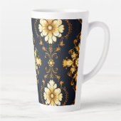 "Barockes Ornament-Muster in Gold und Schwarz" Milchtasse (Rechts)