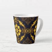 "Barockes Ornament-Muster in Gold und Schwarz" Milchtasse (Rechte Ecke)