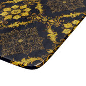 "Barockes Ornament-Muster in Gold und Schwarz" Schneidebrett (Ecke)