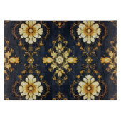 "Barockes Ornament-Muster in Gold und Schwarz" Schneidebrett (Vorderseite)