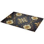 "Barockes Ornament-Muster in Gold und Schwarz" Schneidebrett (Ecke)