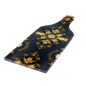 "Barockes Ornament-Muster in Gold und Schwarz" Schneidebrett (Ecke)