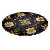 "Barockes Ornament-Muster in Gold und Schwarz" Schneidebrett (Ecke)