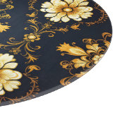 "Barockes Ornament-Muster in Gold und Schwarz" Schneidebrett (Ecke)