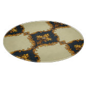 "Barockes Ornament-Muster in Gold und Schwarz" Schneidebrett (Ecke)