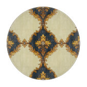 "Barockes Ornament-Muster in Gold und Schwarz" Schneidebrett (Vorderseite)